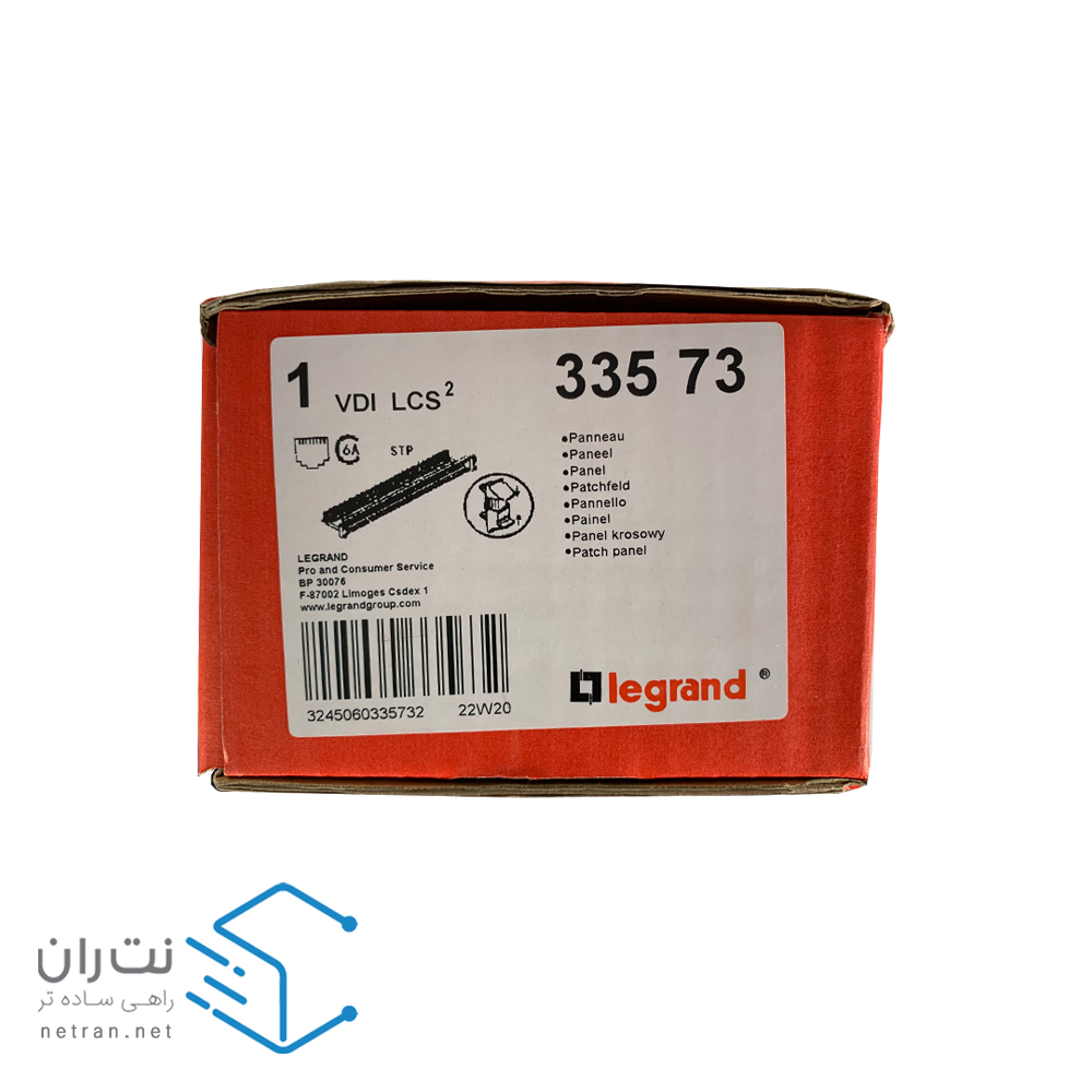 قیمت و خرید پچ پنل لگراند 24 پورت Cat6a SFTP | نت‌ ران
